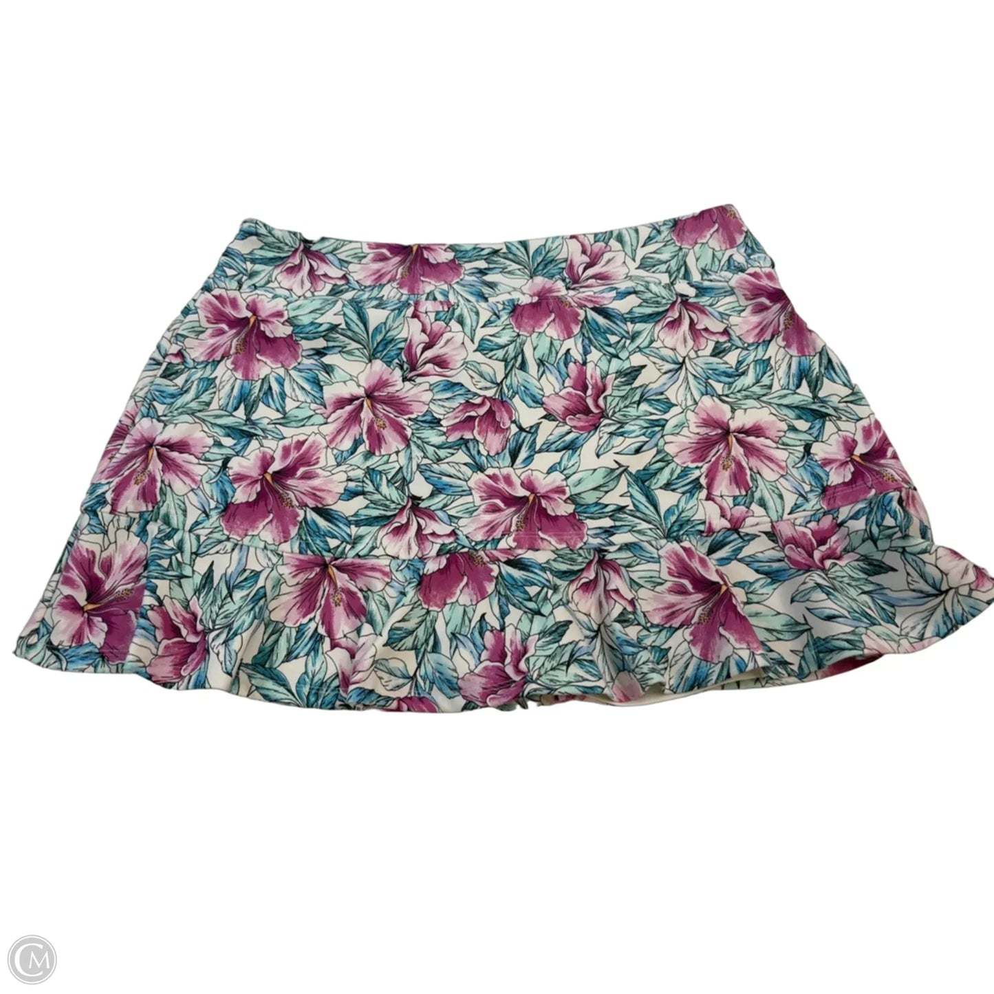 Athletic Skort By Clothes Mentor In Floral Print, Size: Xl