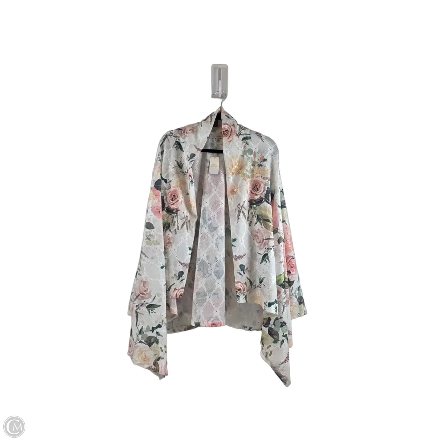 Cardigan By Clothes Mentor In Floral Print, Size: Xl