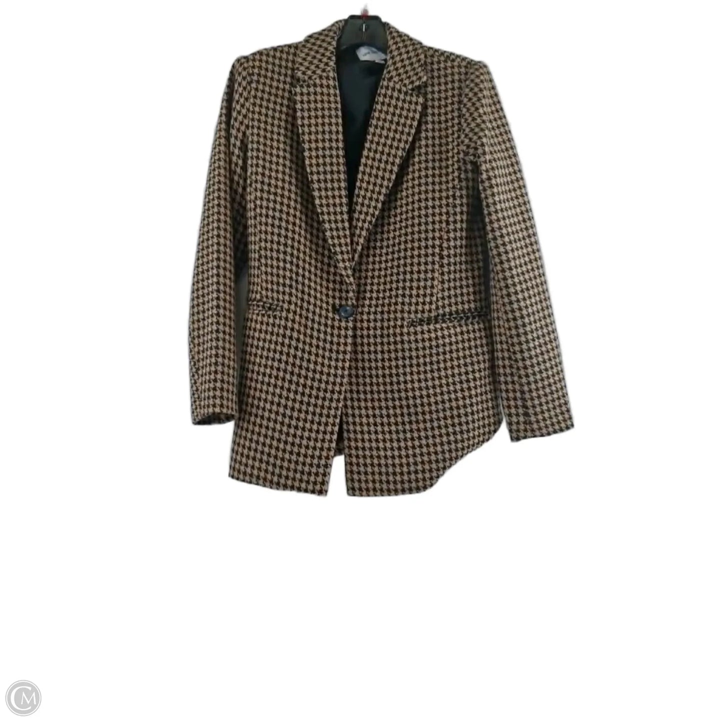 Blazer By Nine West Apparel In Black & Tan, Size: Xs