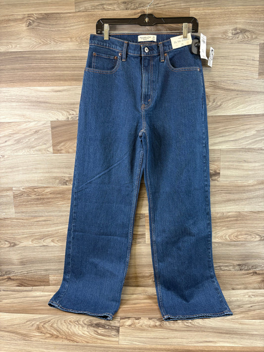 Jeans Wide Leg By Abercrombie And Fitch In Blue Denim, Size: 8