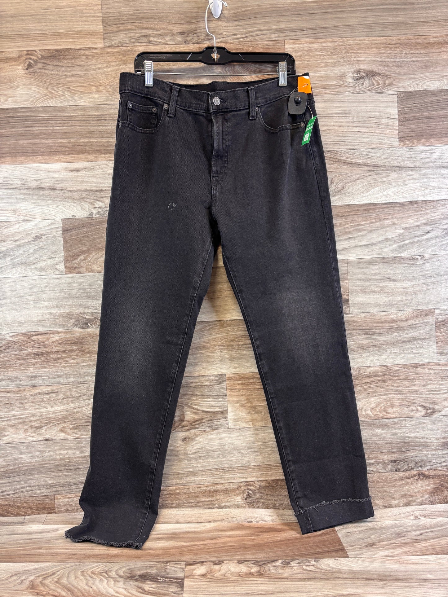 Jeans Boyfriend By Gap In Black Denim, Size: 10