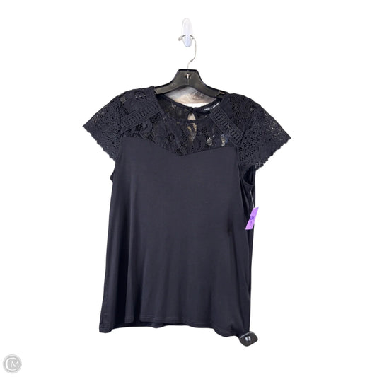 Top Short Sleeve By Cable And Gauge In Black, Size: S