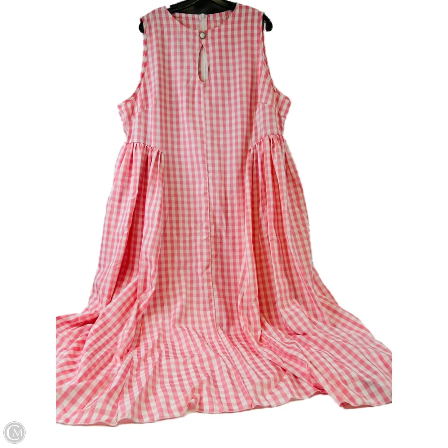 Dress Casual Maxi By Shein In Pink & White, Size: 3x