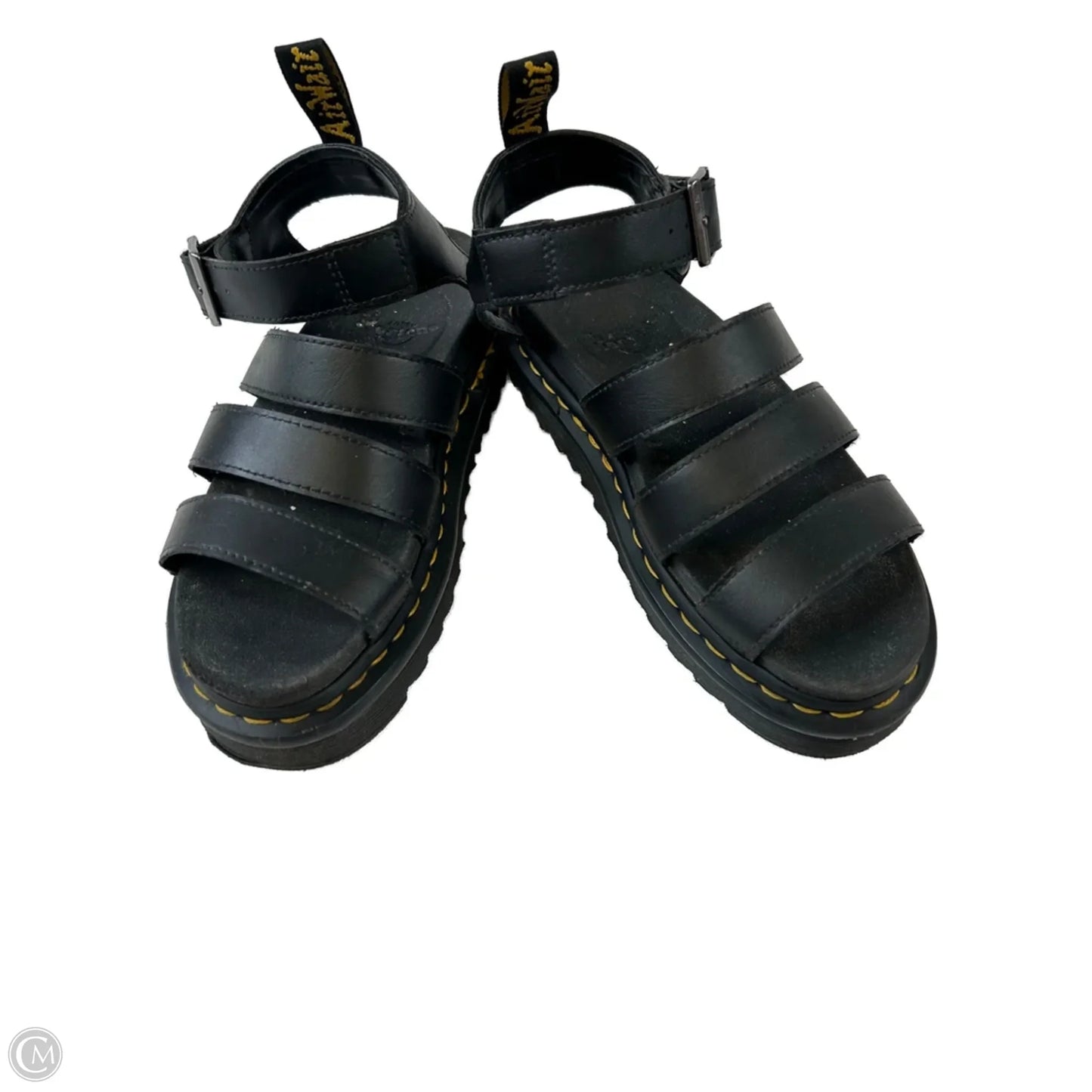 Sandals Heels Platform By Dr Martens In Black, Size: 6