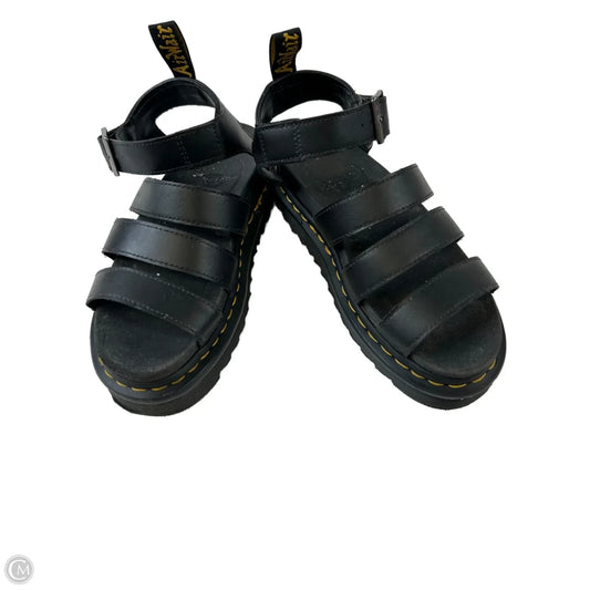 Sandals Heels Platform By Dr Martens In Black, Size: 6