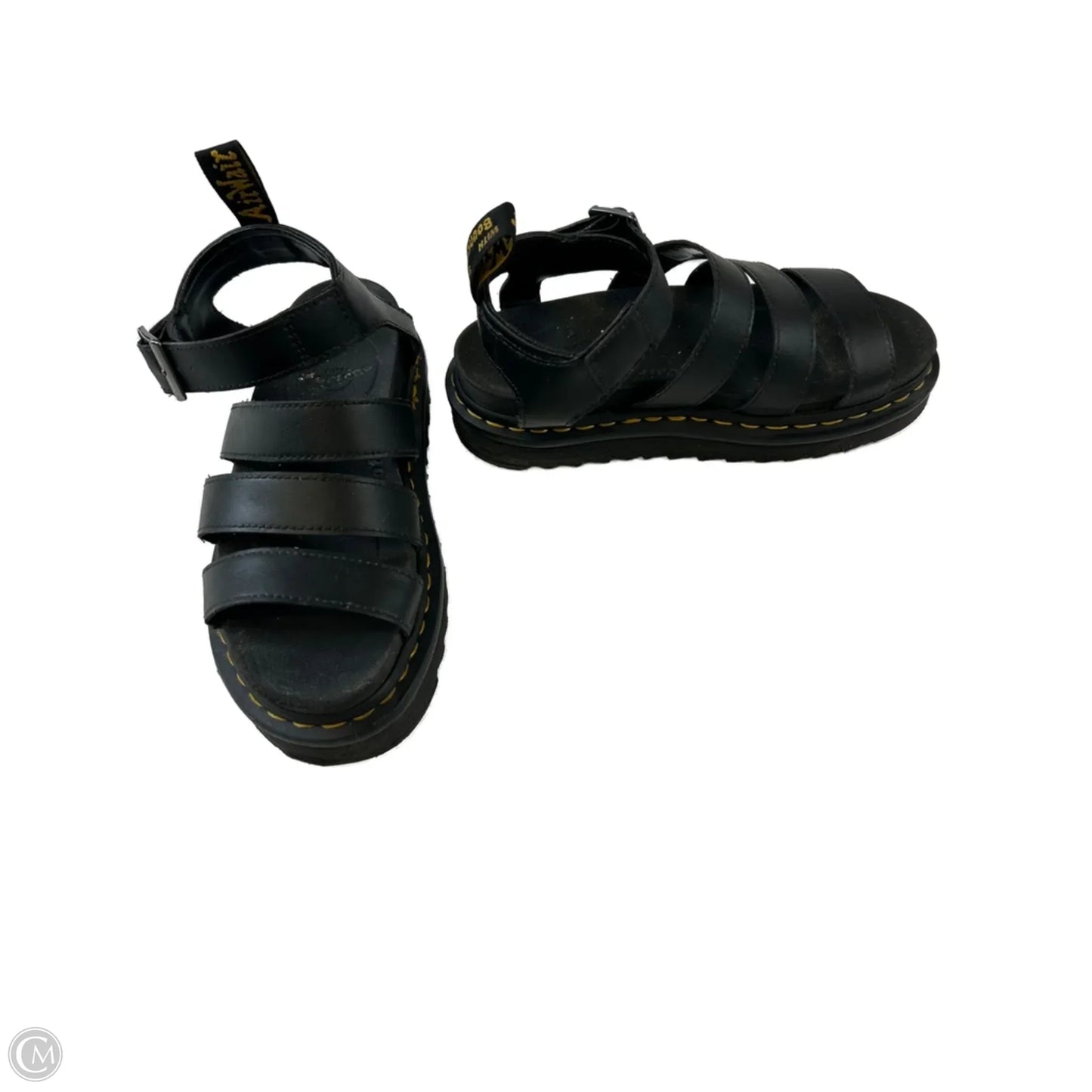 Sandals Heels Platform By Dr Martens In Black, Size: 6