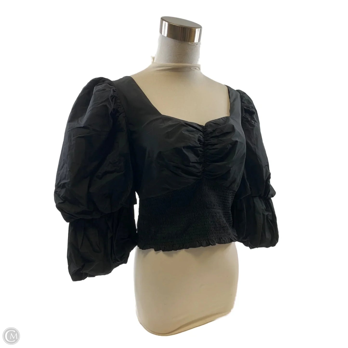 Top Short Sleeve By Top Shop In Black, Size: M