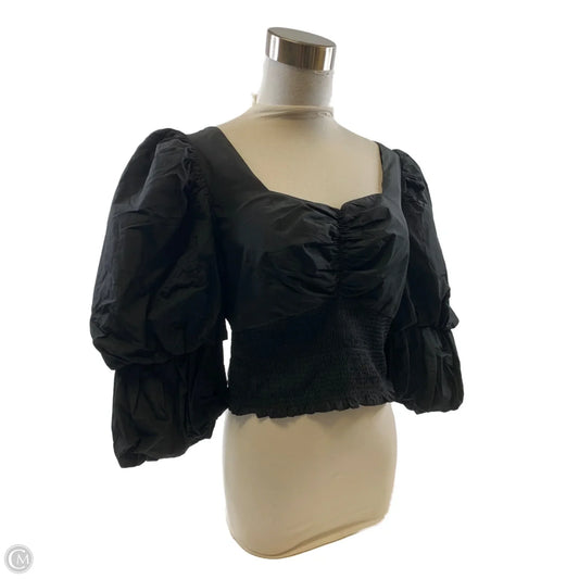 Top Short Sleeve By Top Shop In Black, Size: M