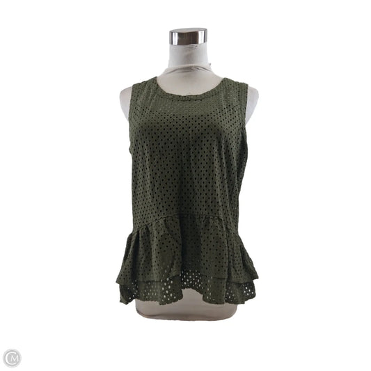 Top Sleeveless By Ana In Green, Size: S