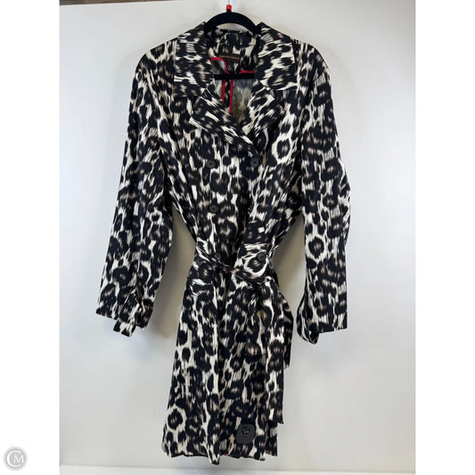 Coat Trench Coat By Dana Buchman In Leopard Print, Size: Xl