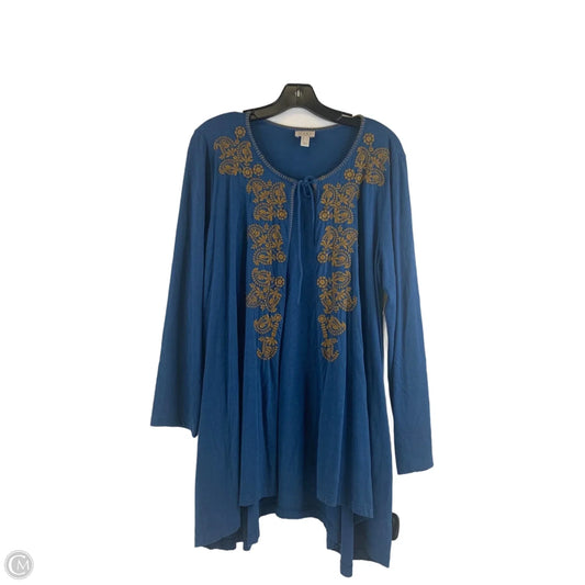 Cardigan By Logo In Blue & Yellow, Size: M