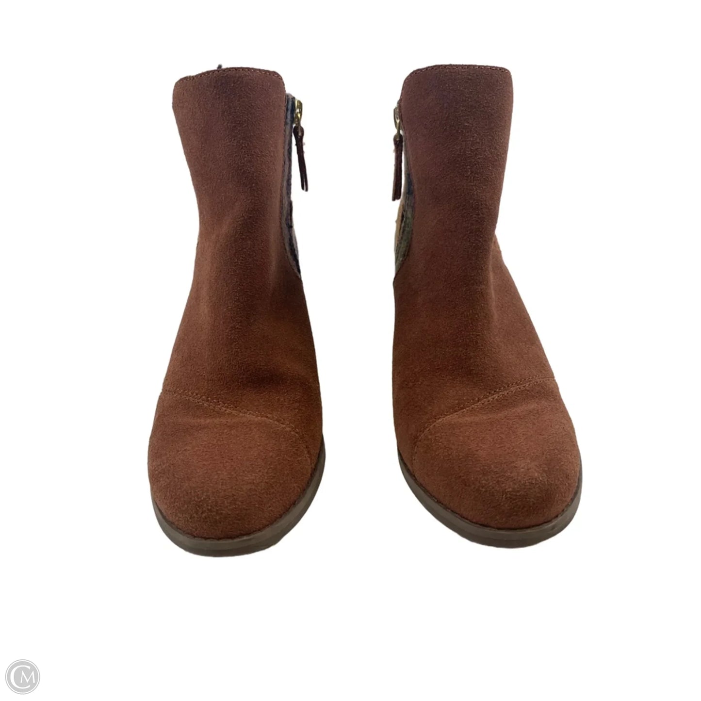 Boots Ankle Heels By Toms In Brown & Green, Size: 6.5