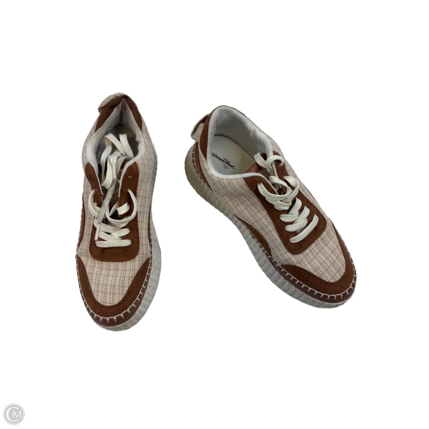 Shoes Sneakers Platform By Universal Thread In Brown & Cream, Size: 10