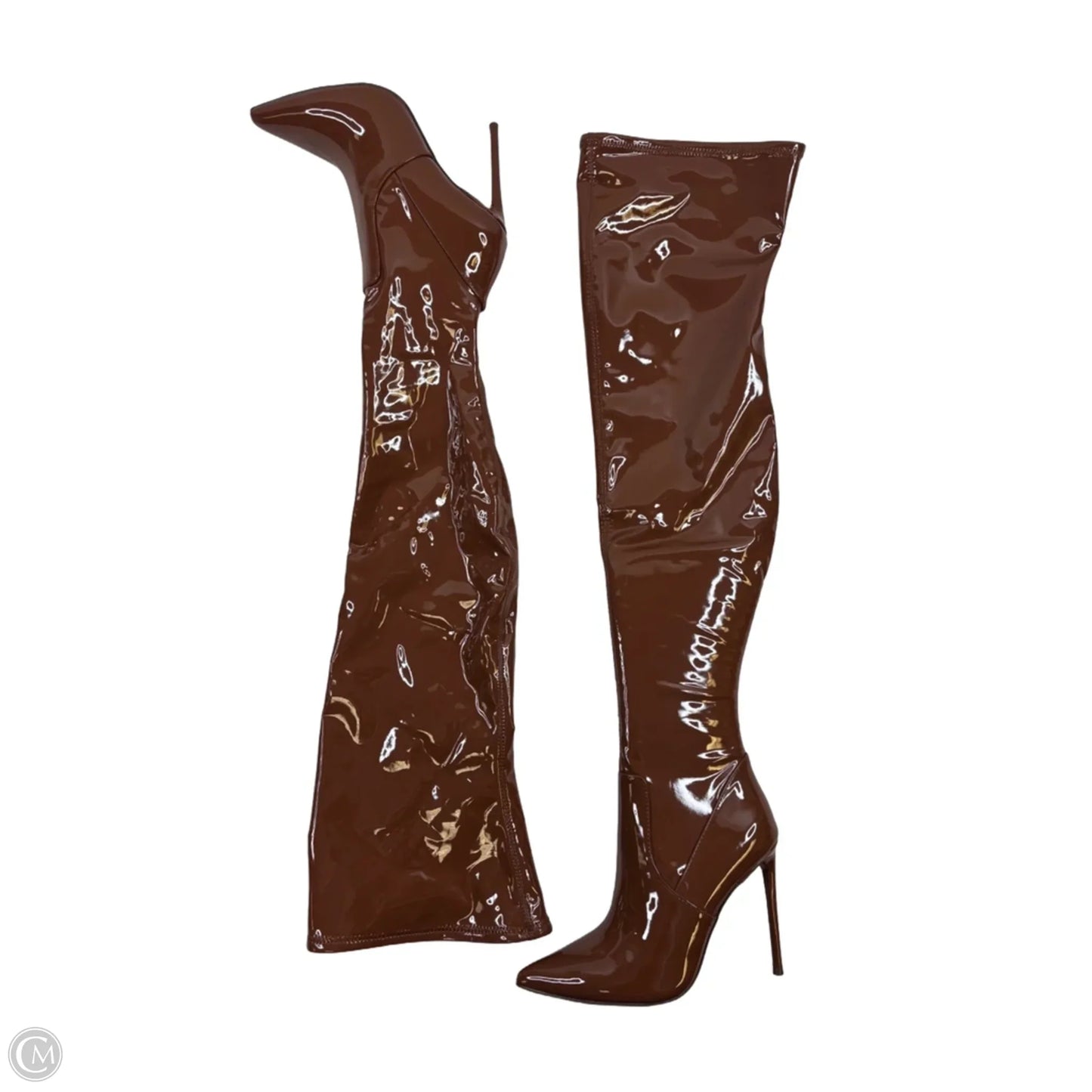 Boots Over-the-knee Heels By Steve Madden In Bronze, Size: 6