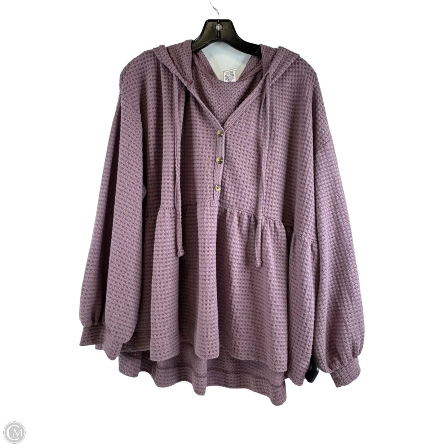 Top Long Sleeve By So In Purple, Size: Xxl