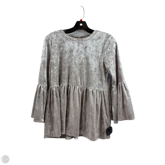 Top Long Sleeve By Cupio In Silver, Size: Sp