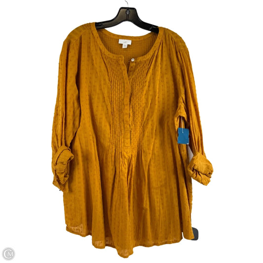 Top Long Sleeve Basic By J. Jill In Yellow, Size: Xl
