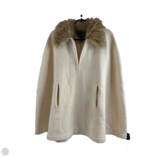 Poncho By Lauren By Ralph Lauren In Cream, Size: L