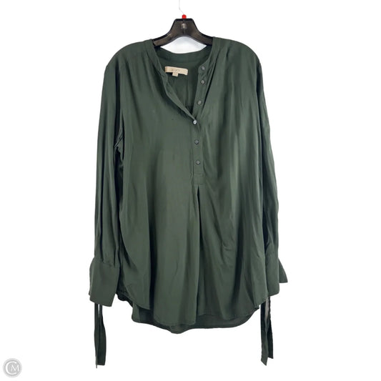 Top Long Sleeve By Loft In Green, Size: L