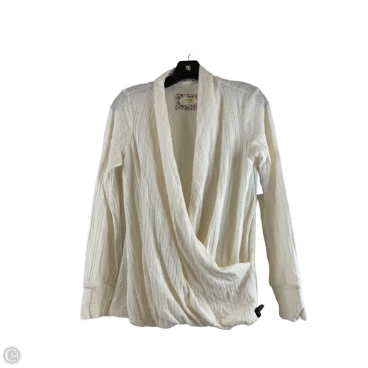 Top Long Sleeve By Maeve In Ivory, Size: S