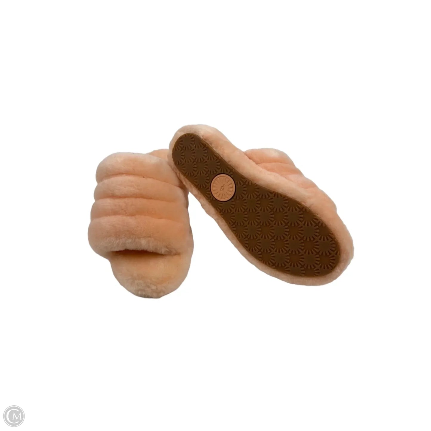 Slippers Designer By Ugg In Peach, Size: 9