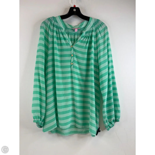 Top Long Sleeve Designer By Lilly Pulitzer In Green, Size: L