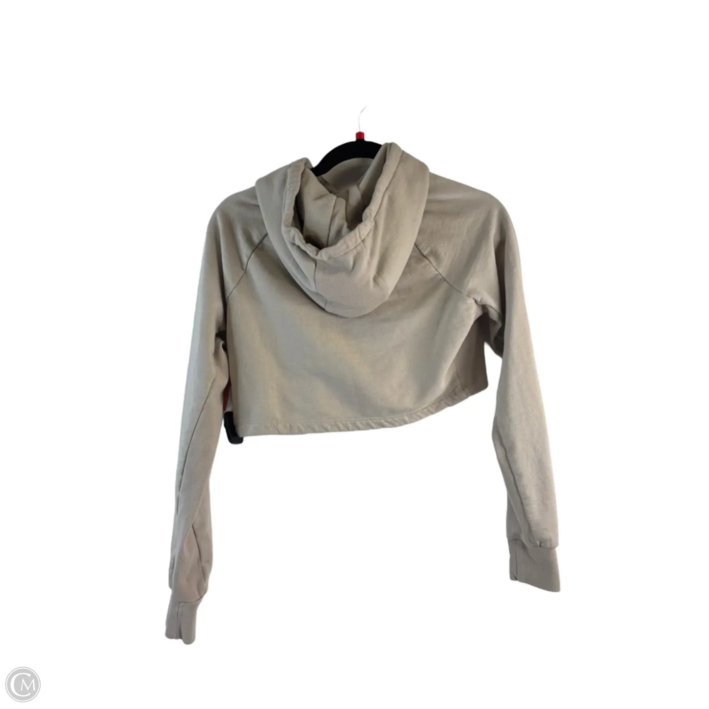 Athletic Sweatshirt Hoodie By Gym Shark In Beige, Size: Xs