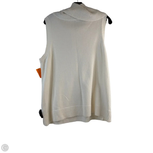 Sweater Short Sleeve By Talbots In White, Size: M