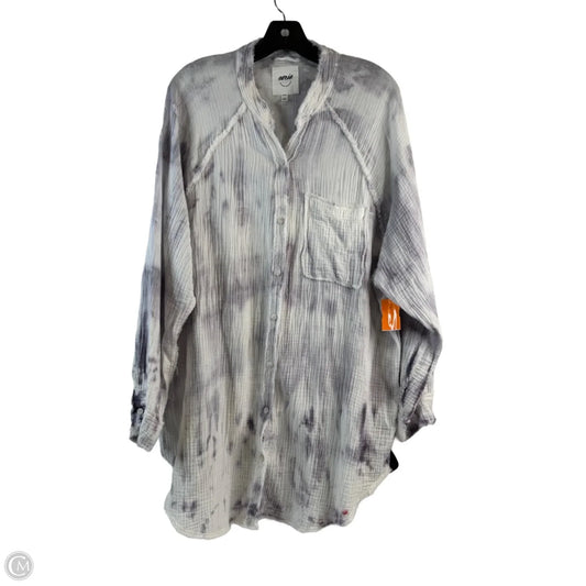 Top Long Sleeve By Aerie In Purple & White, Size: M