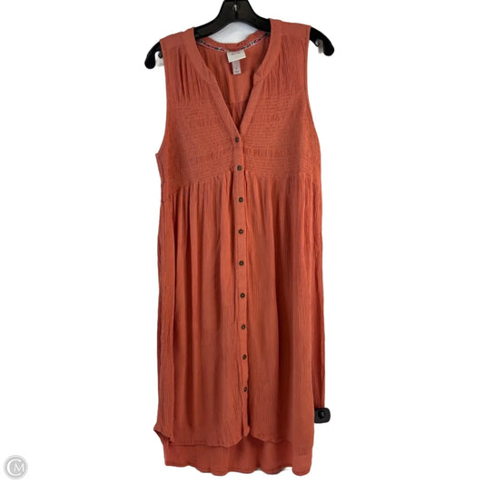 Dress Casual Midi By Knox Rose In Orange, Size: S
