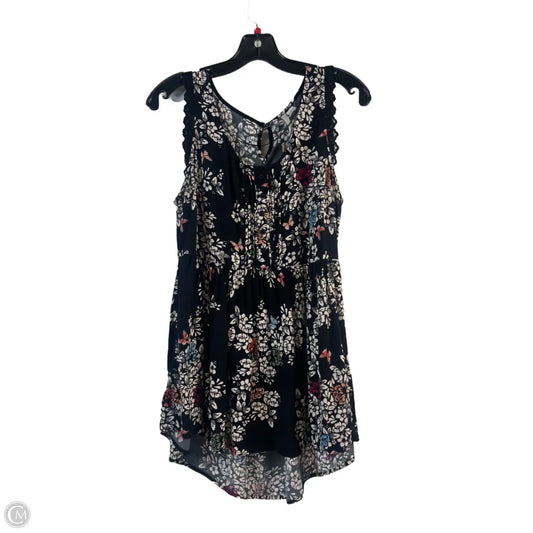 Top Sleeveless By Lc Lauren Conrad In Black & Cream, Size: M