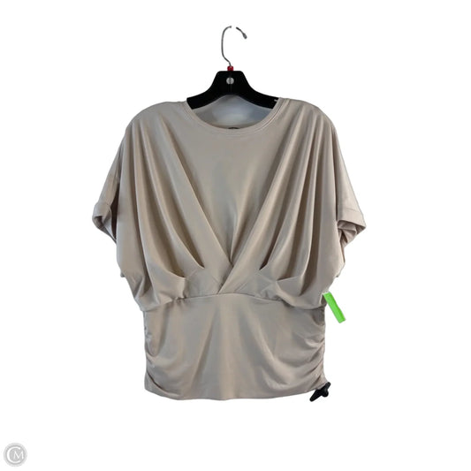 Top Short Sleeve By Express In Beige, Size: M