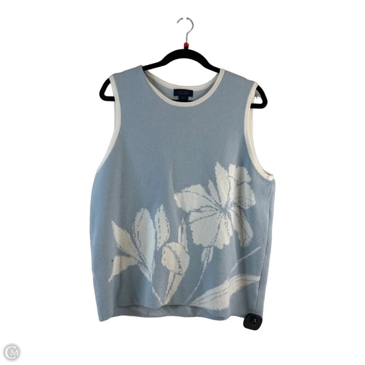 Top Sleeveless By Rachel Roy In Blue & White, Size: Xl