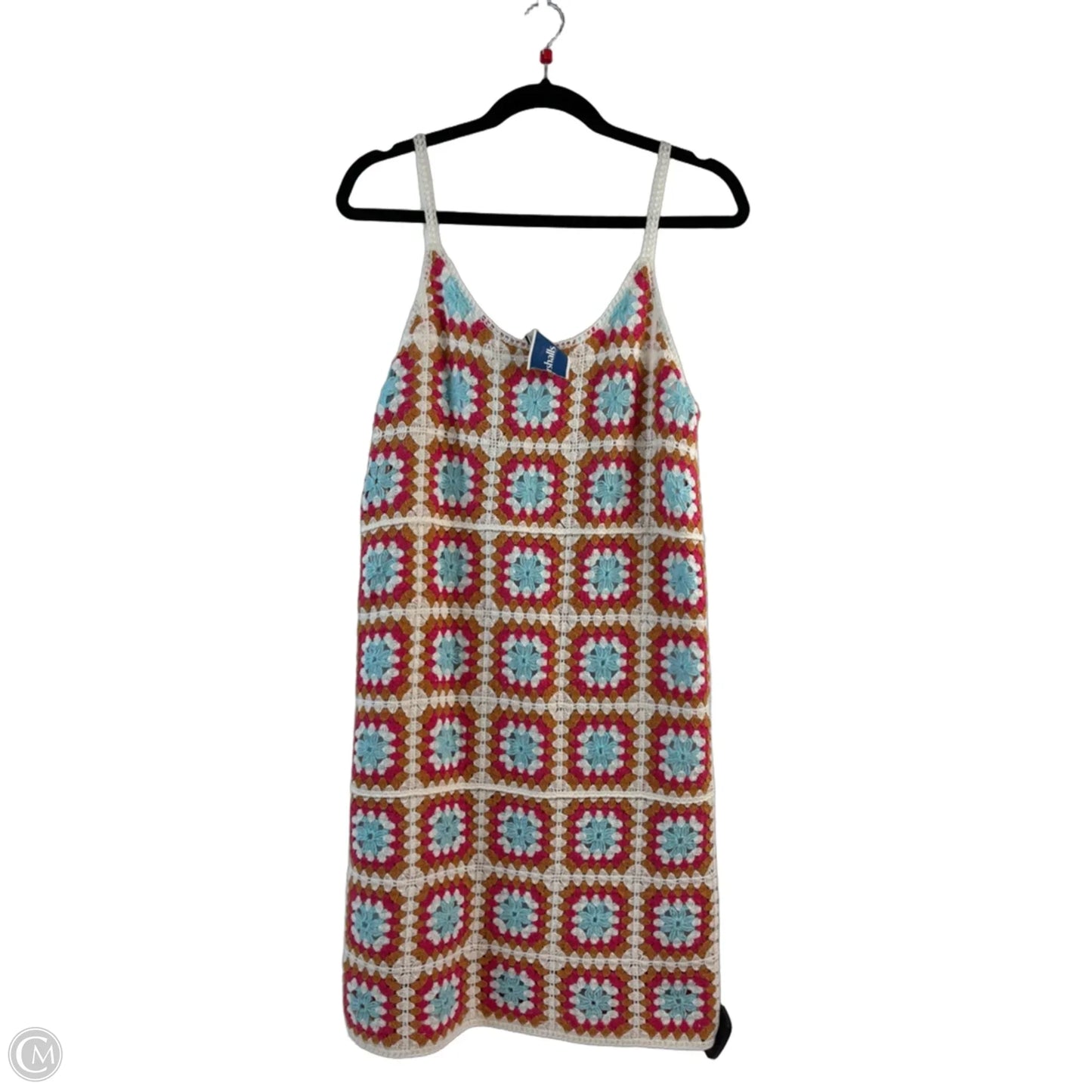 Dress Casual Midi By Clothes Mentor In Pink & White, Size: M