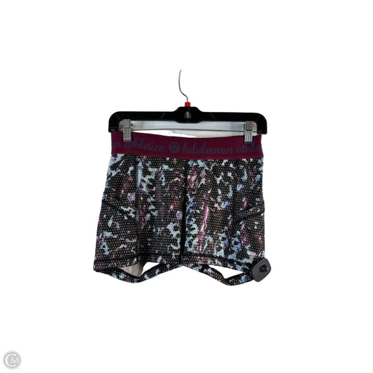 Athletic Shorts By Lululemon In Black & Blue, Size: 6