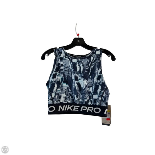 Athletic Tank Top By Nike Apparel In Blue & White, Size: S