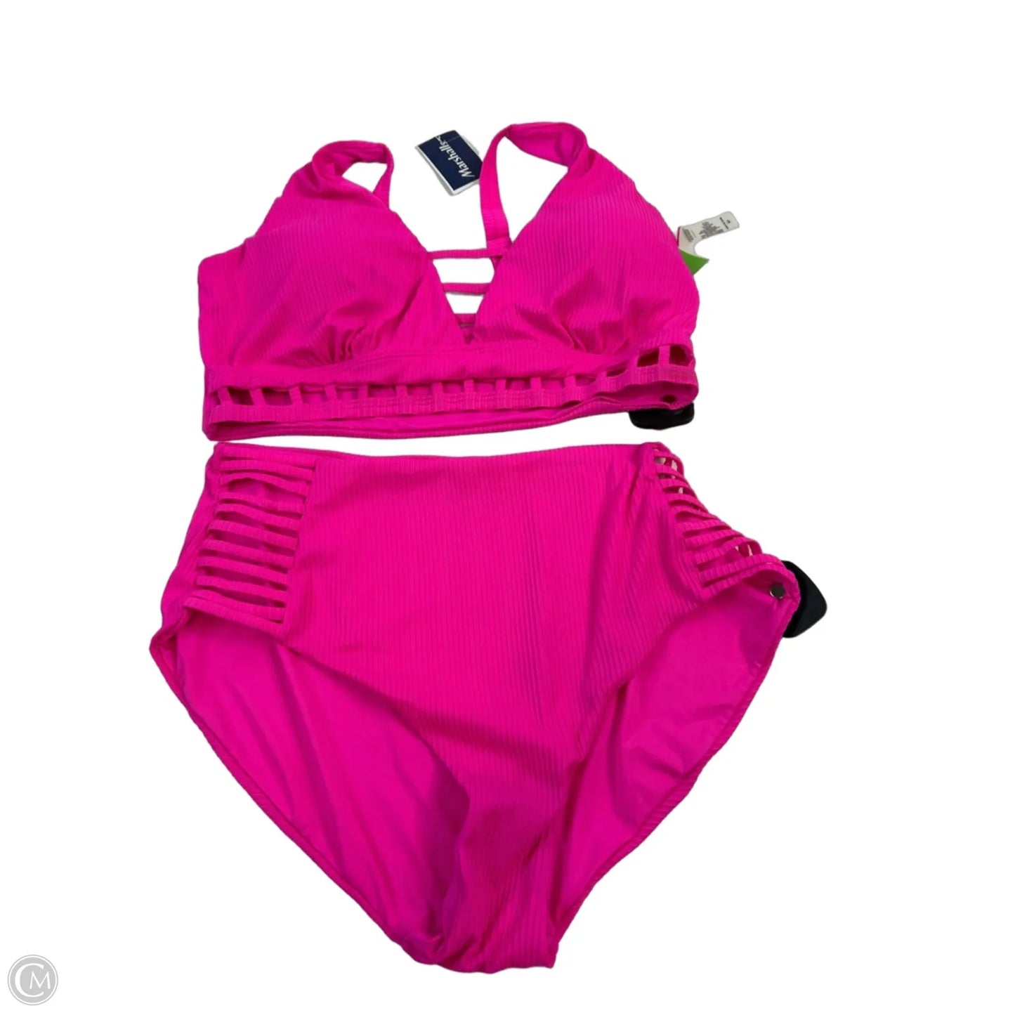 Swimsuit 2pc By Clothes Mentor In Pink, Size: 1x