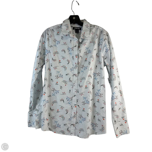 Top Long Sleeve By Lands End In Blue Red & White, Size: S