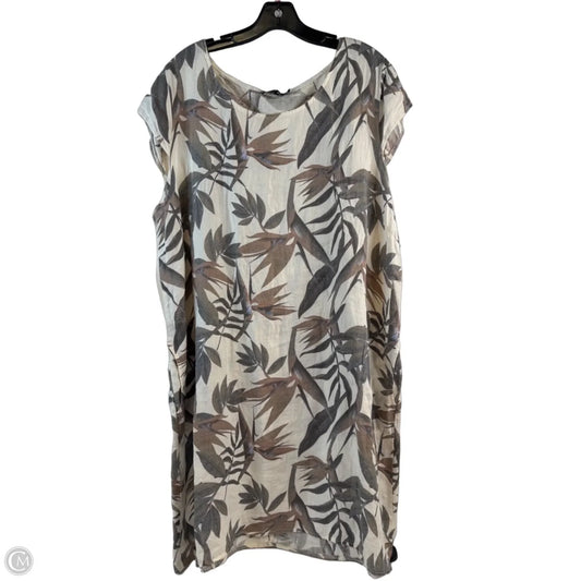 Dress Casual Midi By Lungo Larno In Blue & Cream, Size: 2x