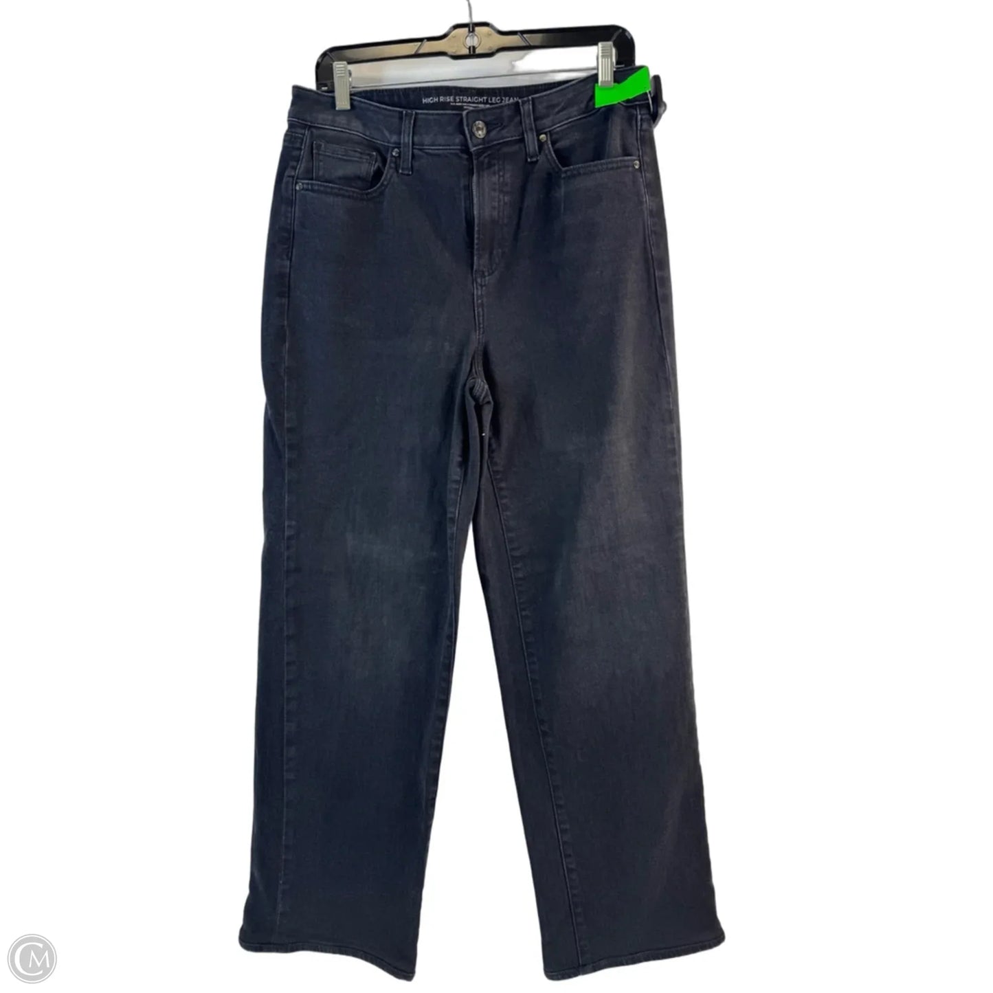 Jeans Straight By Chicos In Black Denim, Size: 10