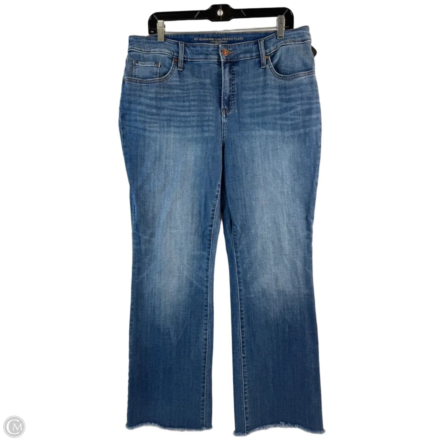 Jeans Flared By Chicos In Blue Denim, Size: 12