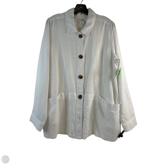 Top Long Sleeve By Nicole By Nicole Miller In White, Size: L
