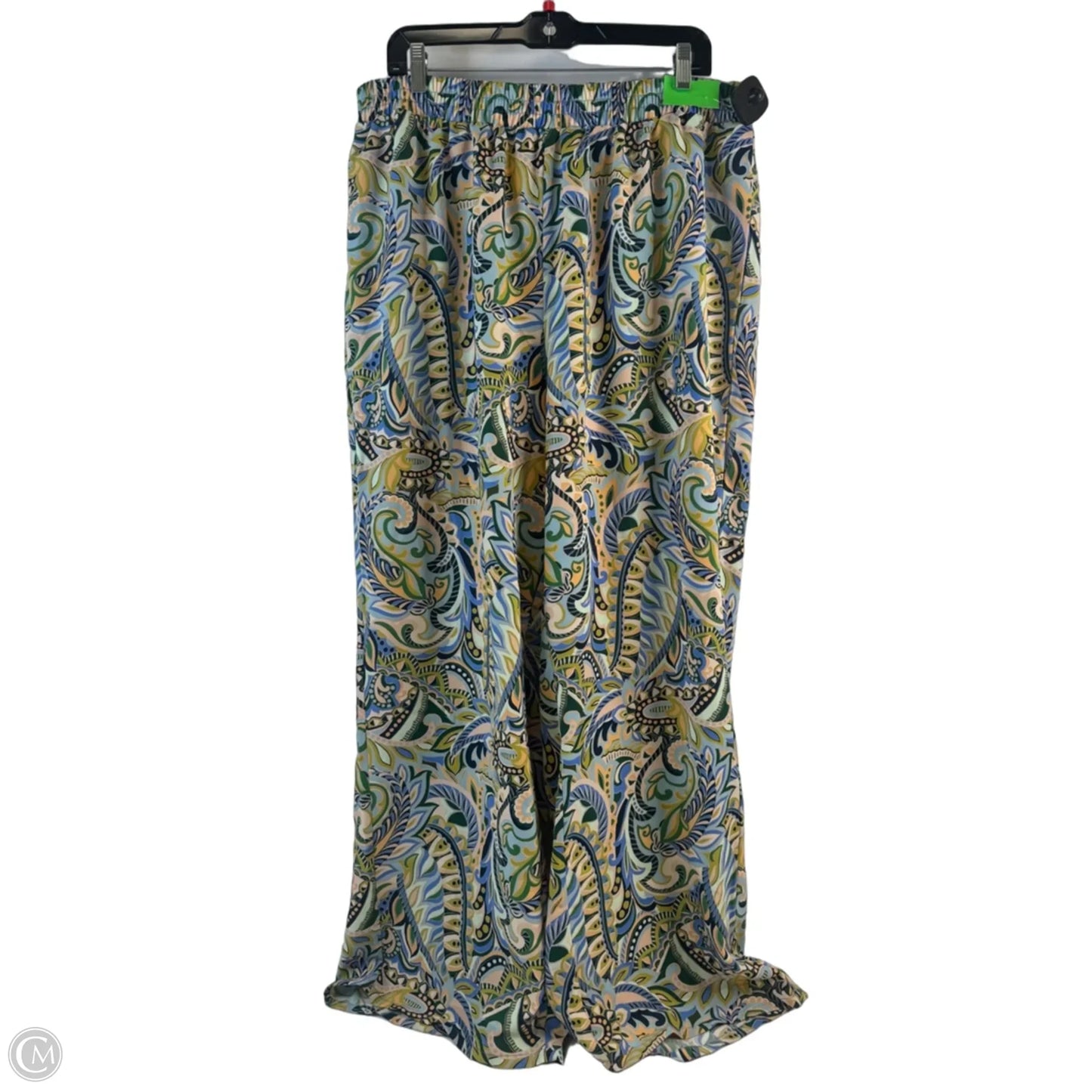 Pants Wide Leg By Intempo In Blue & Green, Size: 18