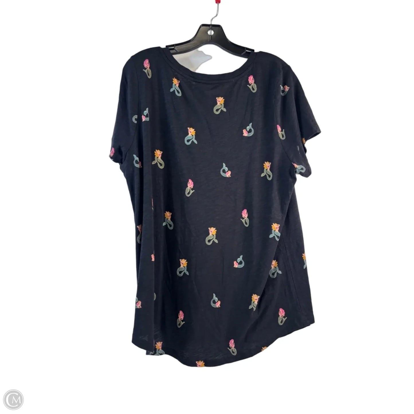 Top Short Sleeve Basic By Torrid In Black & Green, Size: 1x