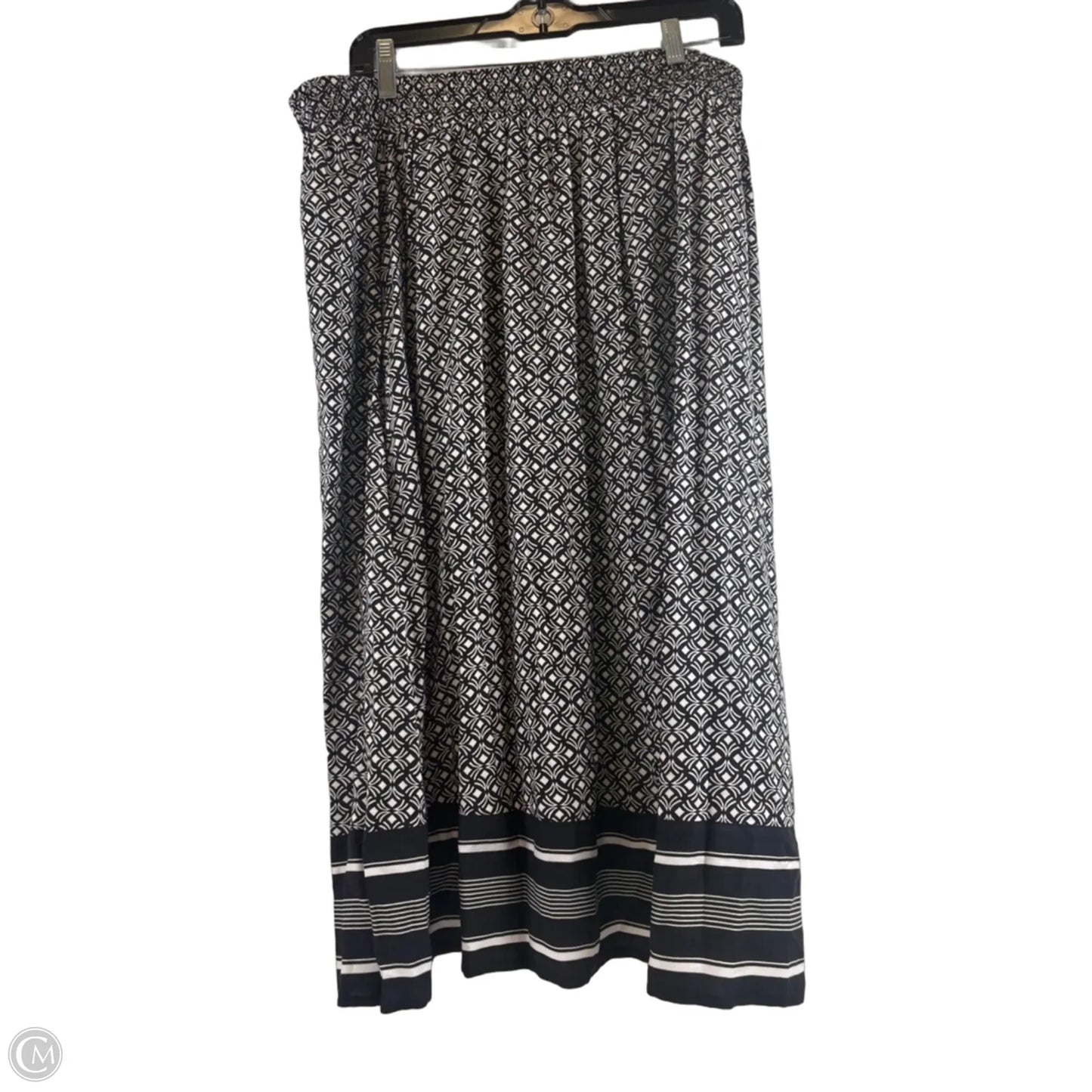 Skirt Midi By Croft And Barrow In Black & White, Size: 12
