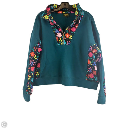 Sweatshirt Collar By Clothes Mentor In Teal, Size: M