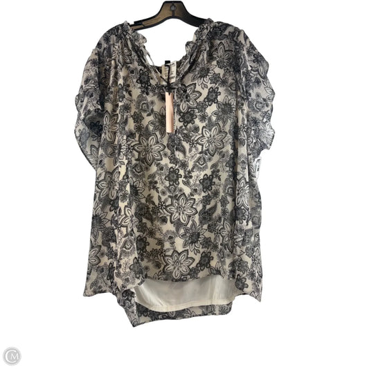 Top Short Sleeve Basic By Tamara H In Black & White, Size: 3x