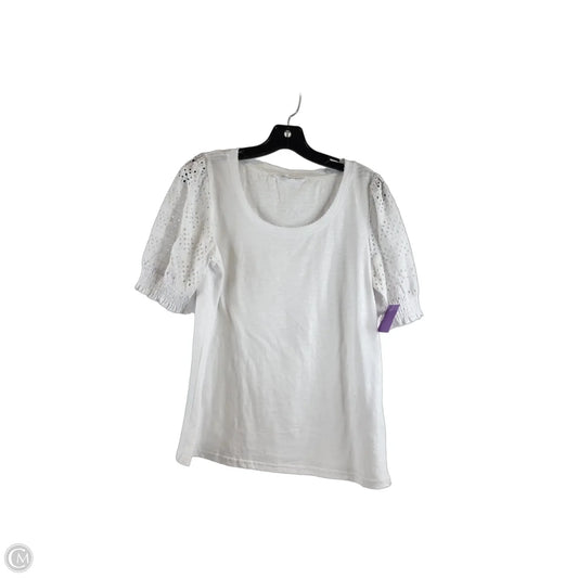 Top Short Sleeve By Jane And Delancey In White, Size: S