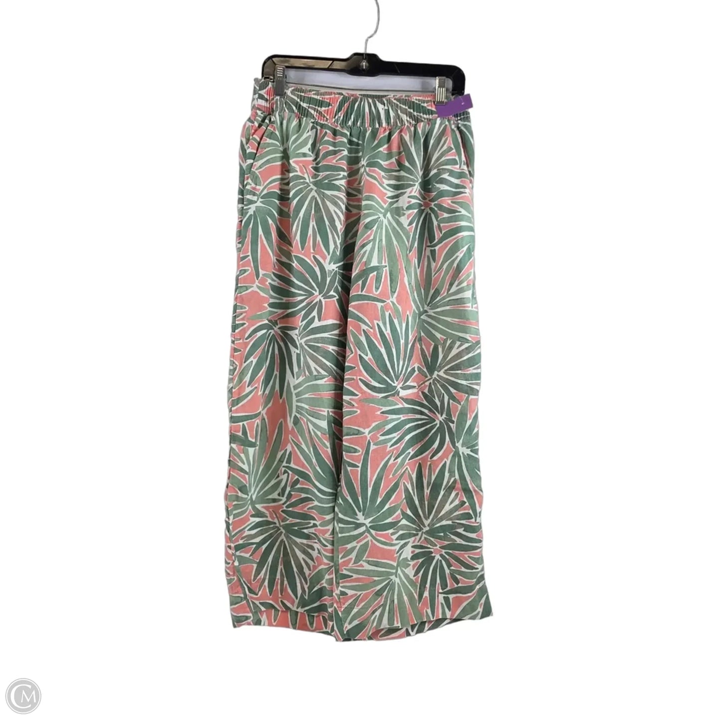 Pants Wide Leg By Sigrid Olsen In Green & Pink, Size: 8