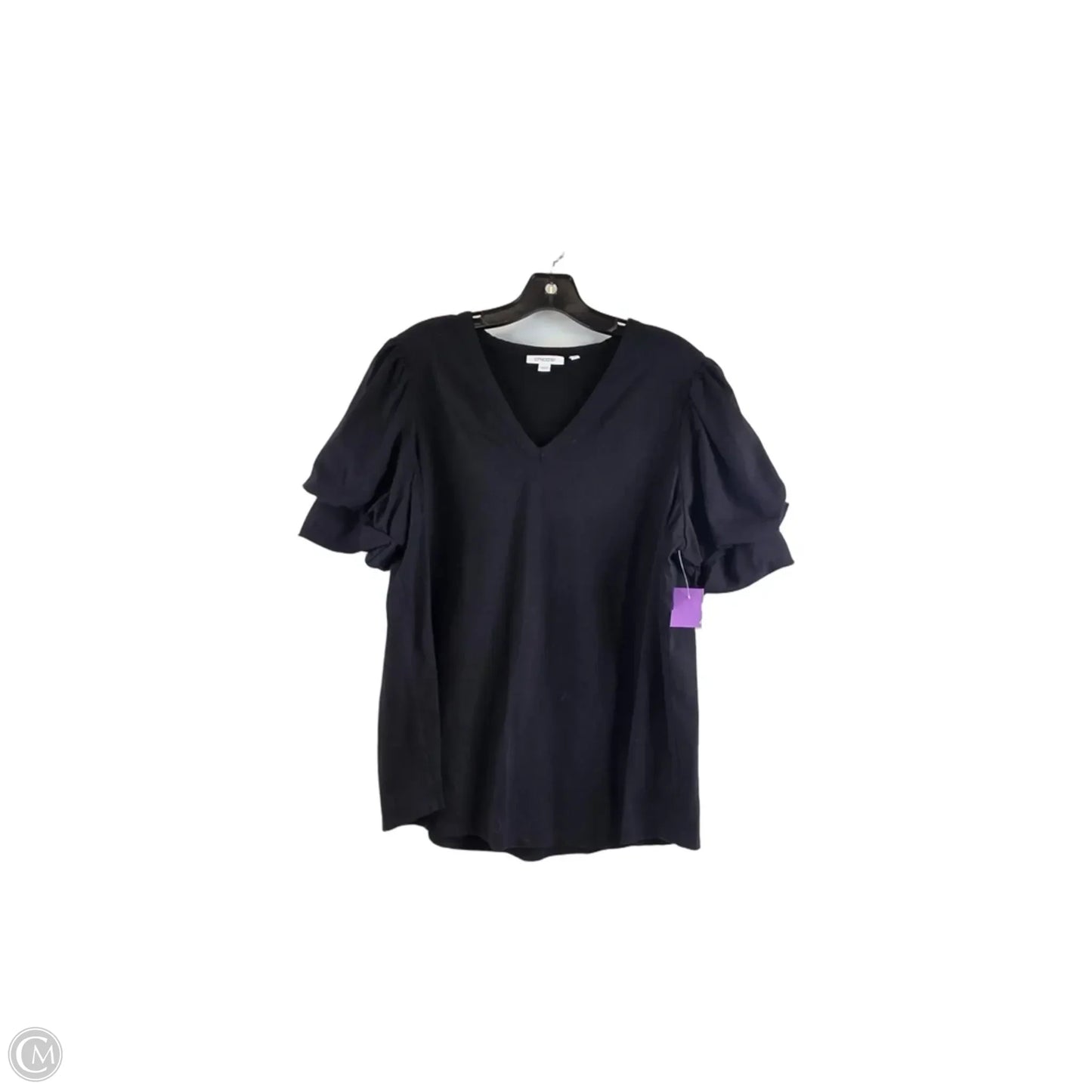 Top Short Sleeve By Chicos In Black, Size: Xl